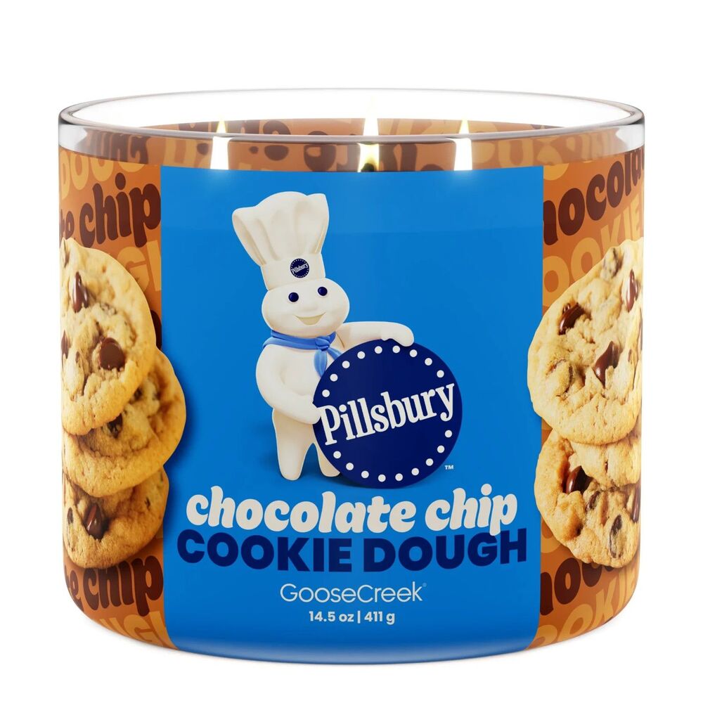 Goose Creek Pillsbury Chocolate Chip Cookie Dough 3 Wick Candle Large Jar Sweet